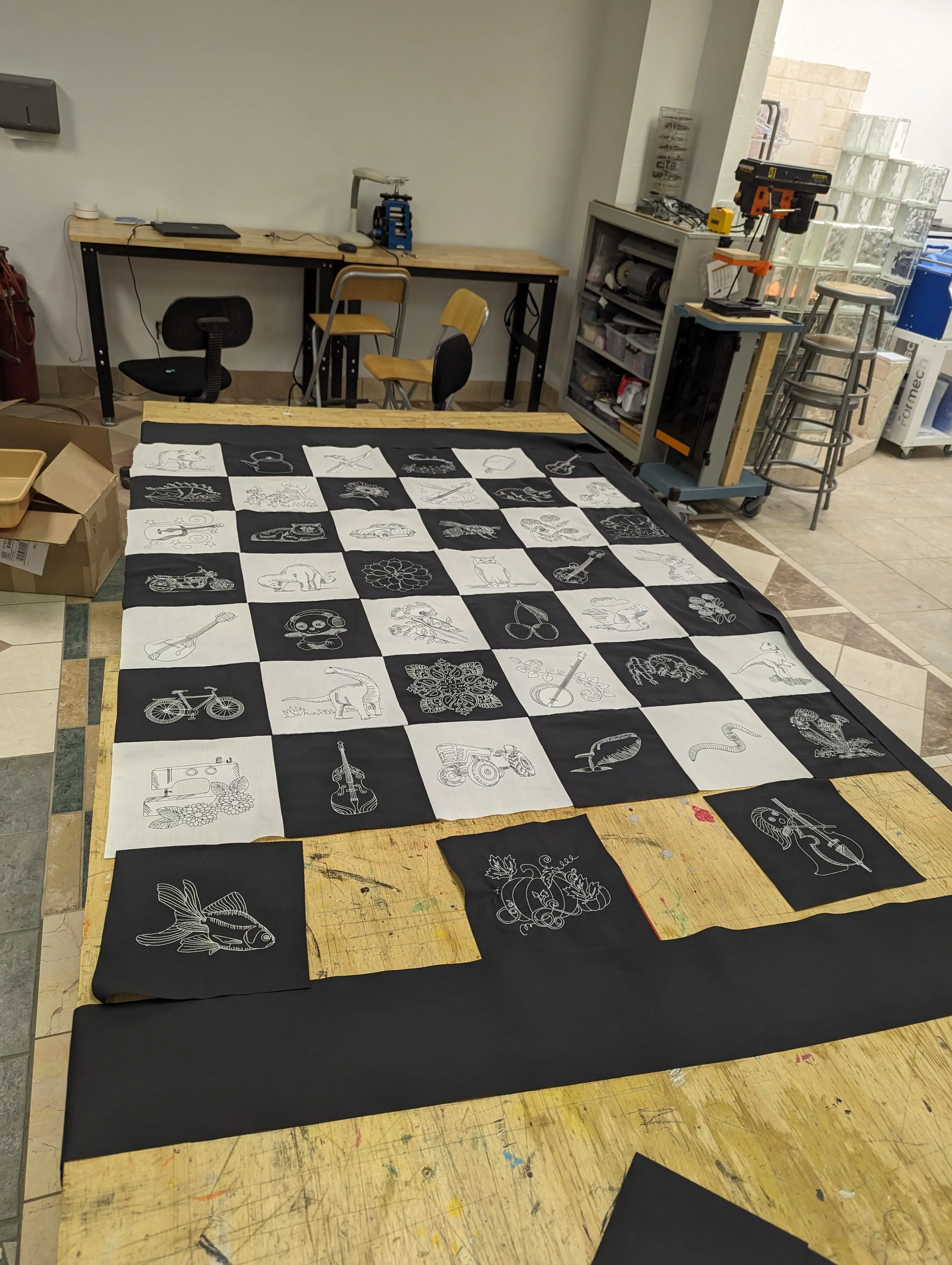 Testing out the final block layout Testing out the final block layout